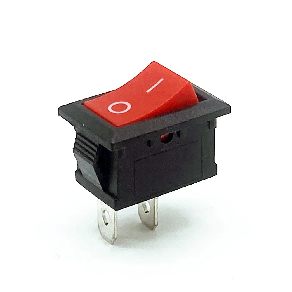 5Pcs/Lot Push Button Mini Switch 6A-10A 110V 250V KCD1 2Pin Snap-in On/Off Rocker Switch 5PCS/Lot 21MM*15MM Red Momentary