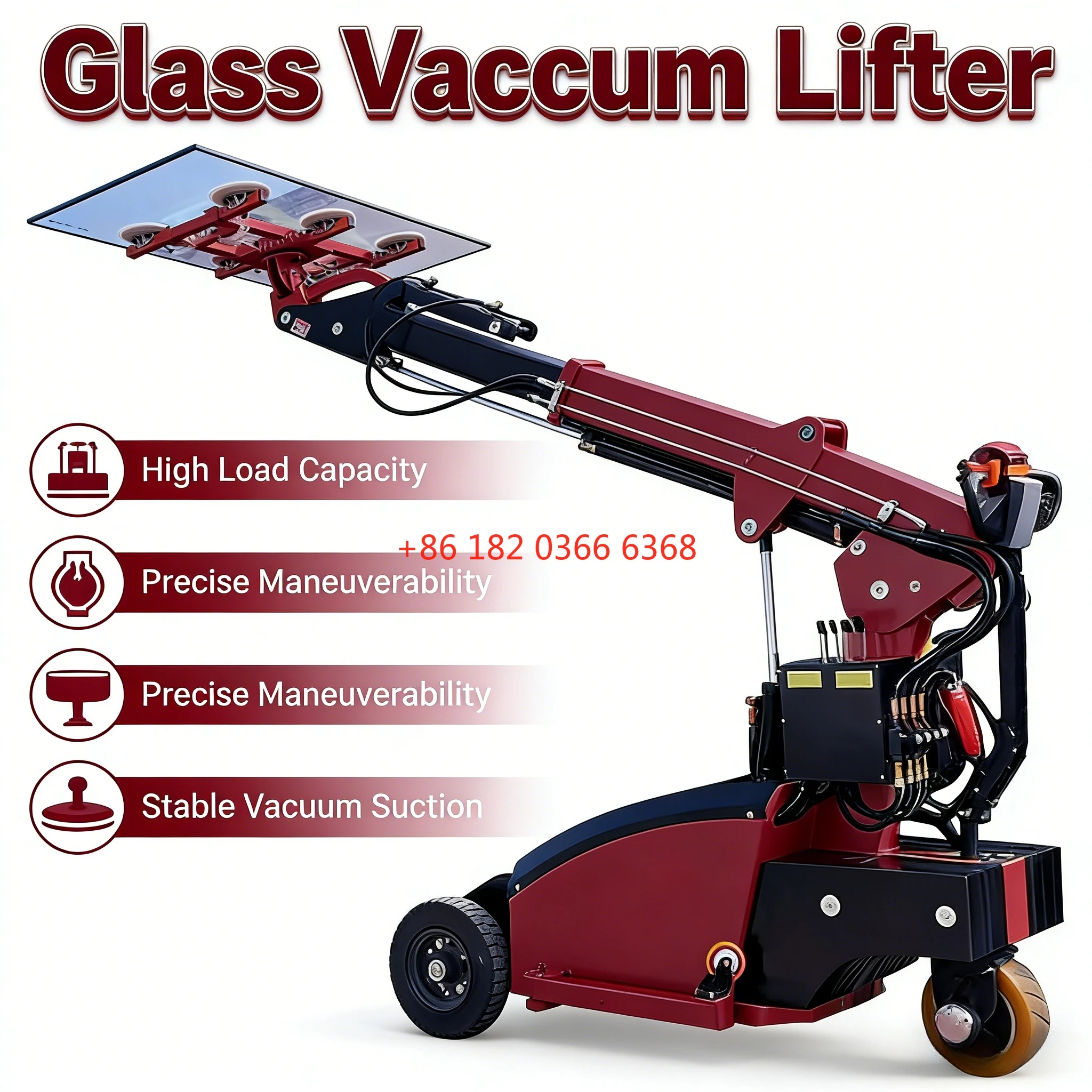 Customized Full Electric Automatic Walking Glazing Installing Glass Vacuum Lifter Robot Glass 400kg