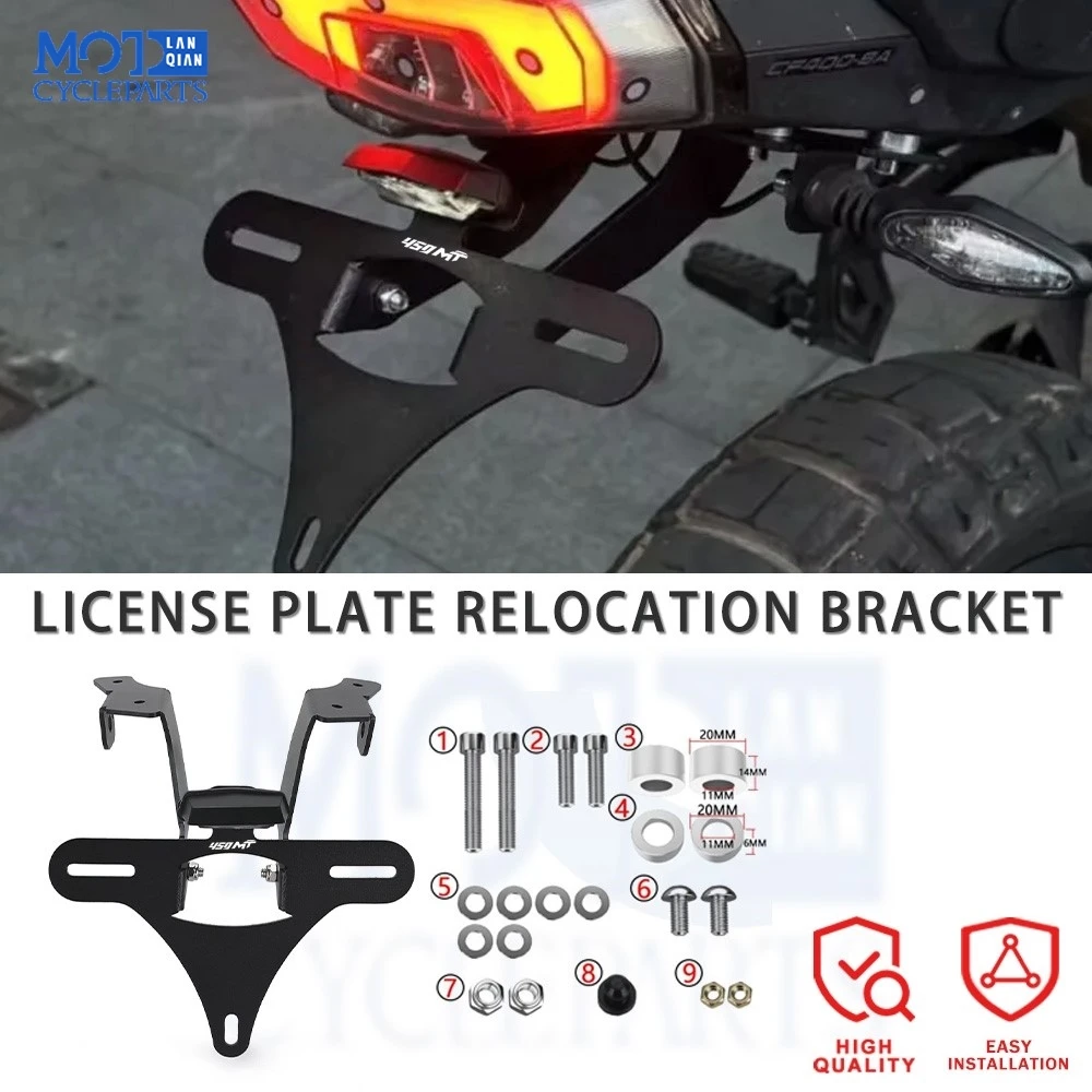 

Motorcycle License Plate Holder Bracket 450MT Rear Tail Tidy Fender Eliminator Kit For CFMOTO CF MOTO CF450MT 450 MT 2024 2025
