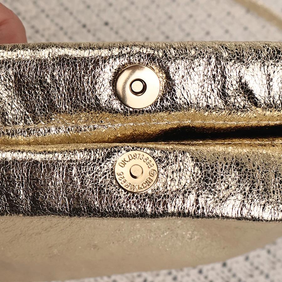 Goldene Abendtasche mit Kordelzug, leicht, tragbar, für Sonntagspartys, zum Einkaufen, vielseitige Handtasche zum Aufbewahren von Mobiltelefonen, Umhängetasche – Detail 8