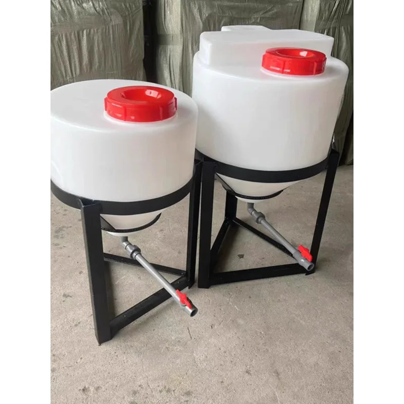 Aquaculture manure vertical flow precipitator conical plastic bucket