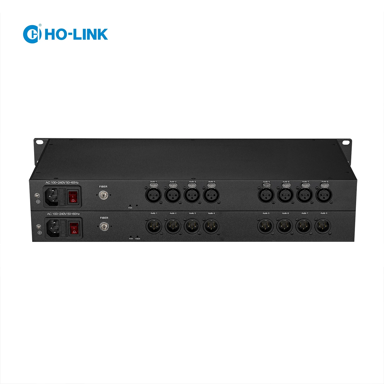 8 Channel XLR Audio to Fiber Extender Converter Balanced Audio Over Fiber Optical Transceiver