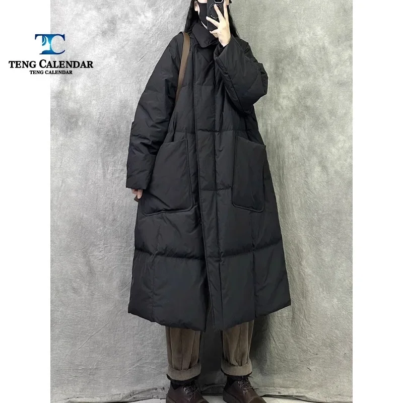 

Fashionable Duck Down Jacket for Women, Retro High-end, Medium to Long, Thick, White, New Style, Winter 2022