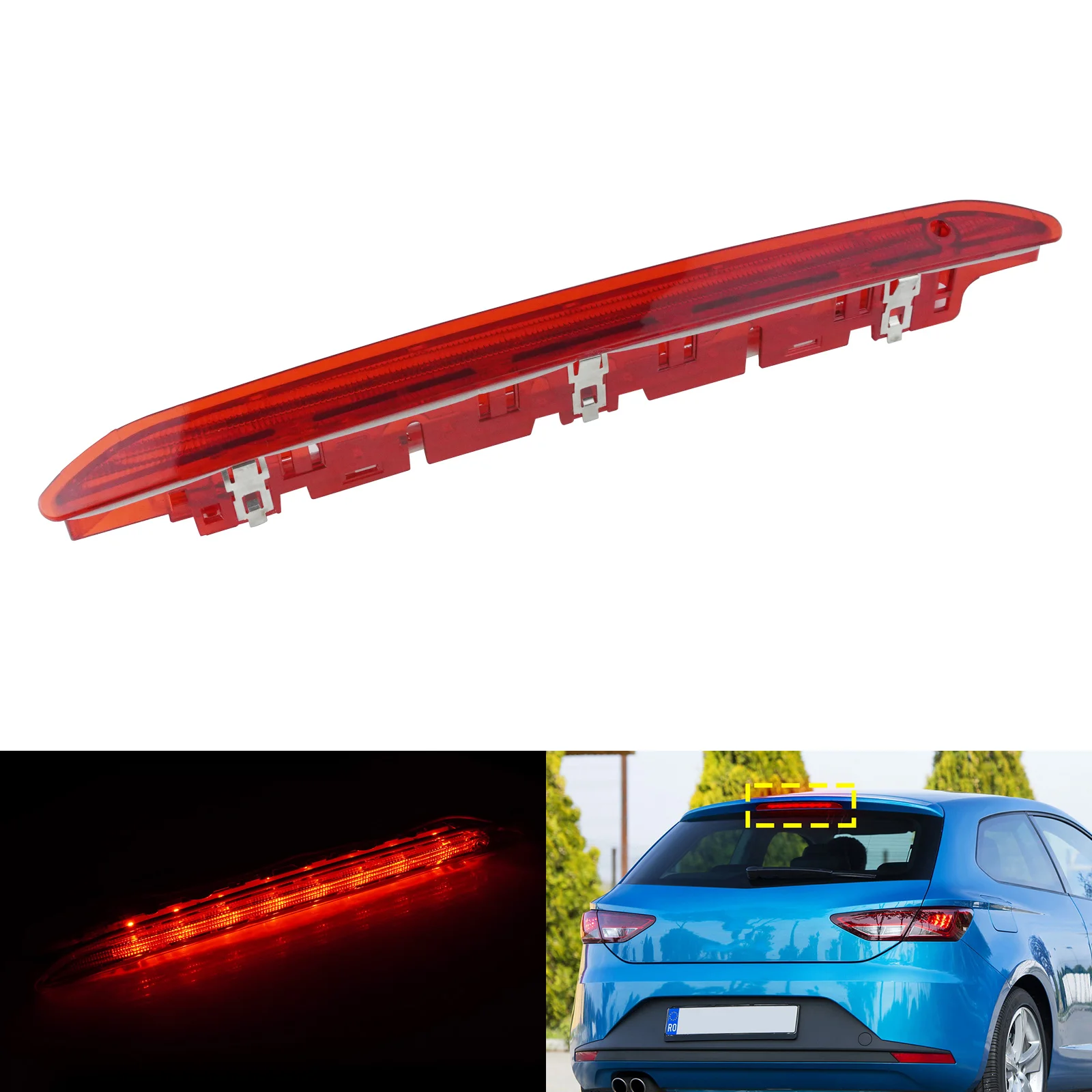 Rear Third High Level LED Brake Tail Light For Seat Leon 5F 2011-2016 5F0945097J