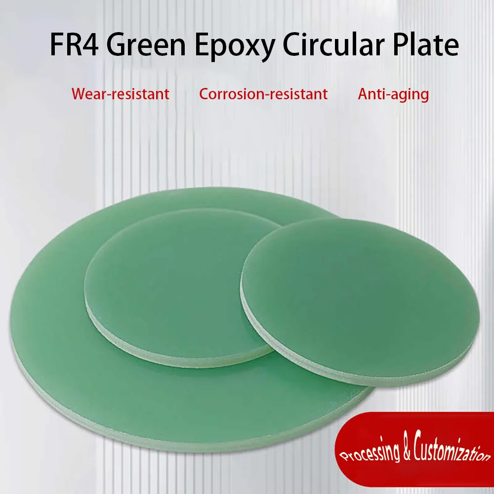 G10 FR4 Fiberglass Sheet Water-green Epoxy Plate Circular Plate Round Washer 3D Printer 1/2/3/4/5/6/8/9/10/12/15-50mm Thickness