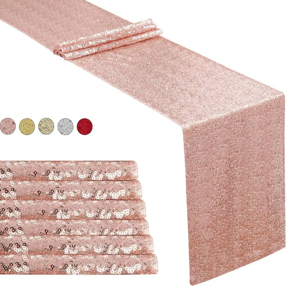 Fashion Sparkling Sequin Table Runners 30*180cm Glitter Finish Glitter Table Runner Table Decor New Year