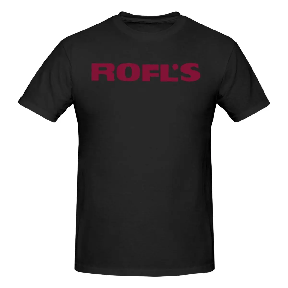 

Rofl's Men T-Shirt Fashion Oversized T Shirts Men's Round Neck Cotton Tees Short Summer Male