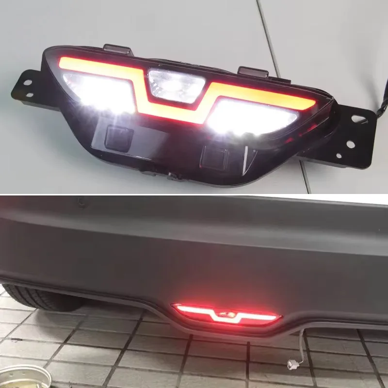 

1PCS For Toyota CHR C-HR 2016-2022 3-in-1 Functions LED Bumper Light Rear Fog Lamp Brake Light Reverse Light Reflector