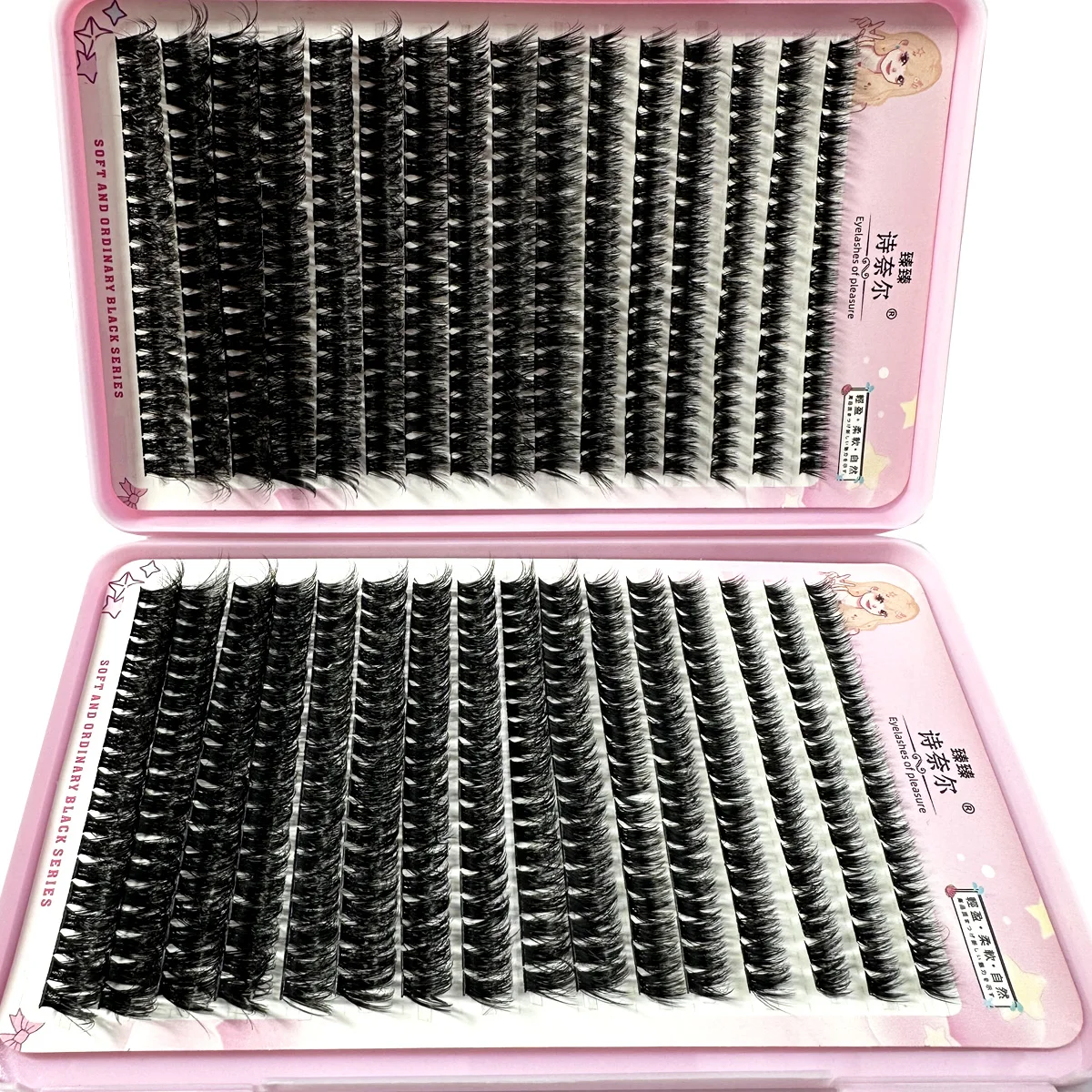 New 32 Rows 640 PCs Natural Wispy Cluster DIY Lash Extension High Quality Professional 3D Fluffy Lashes