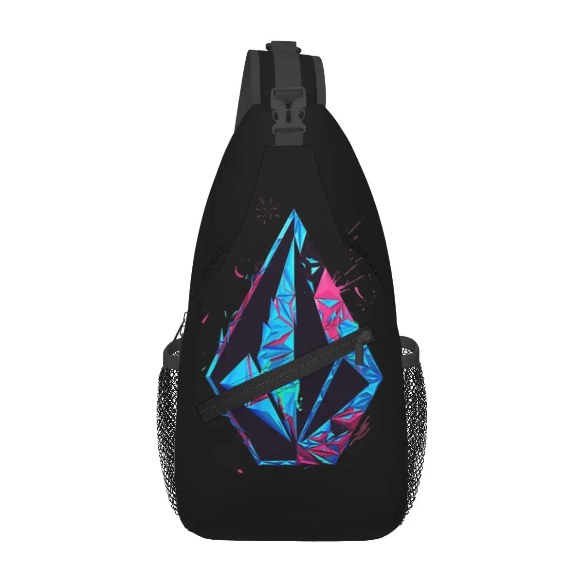 Best Volcom Series Logo Chest Bag Men Sling Crossbody Backpack Chest Bag Travel Hiking Daypack Shoulder Bag