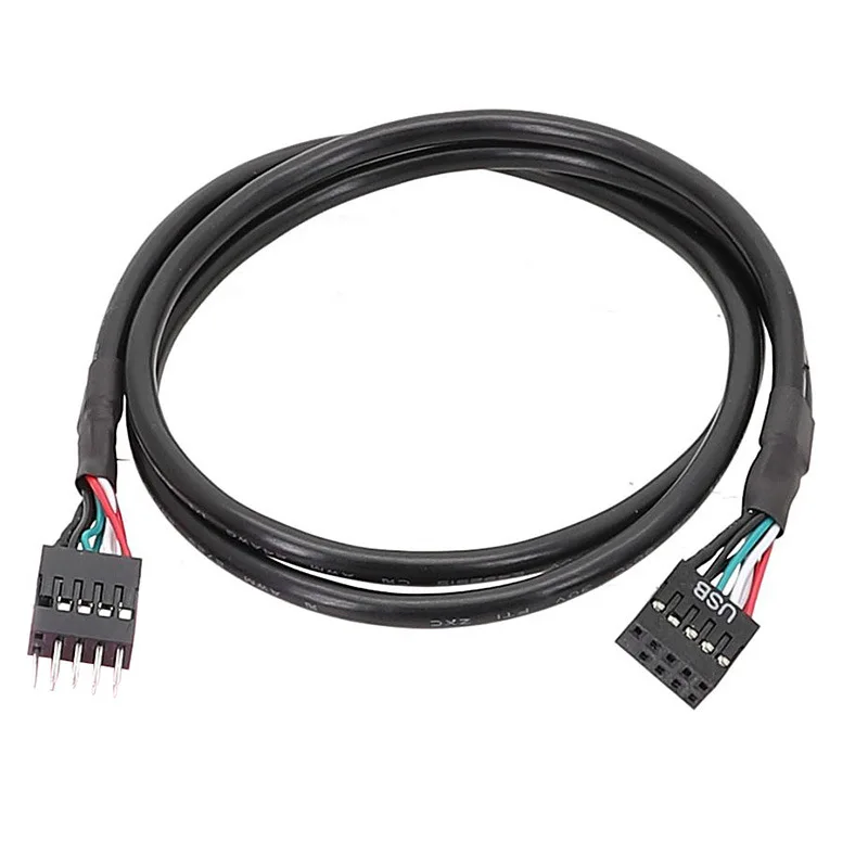JavicTech USB 2.0 9-Pin Male to 9-Pin Female Internal Motherboard Header Cable for USB Ports Expansion Cards Motherboard Ports