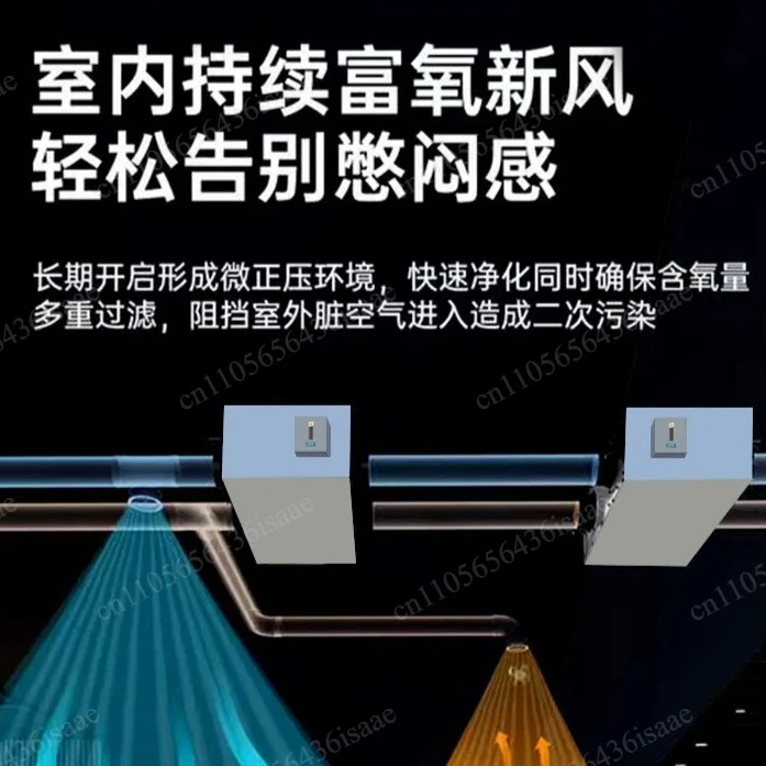 Full Heat Exchanger Bidirectional Fresh Air Fan, Commercial Heat Recovery Ventilator for Billiard Room