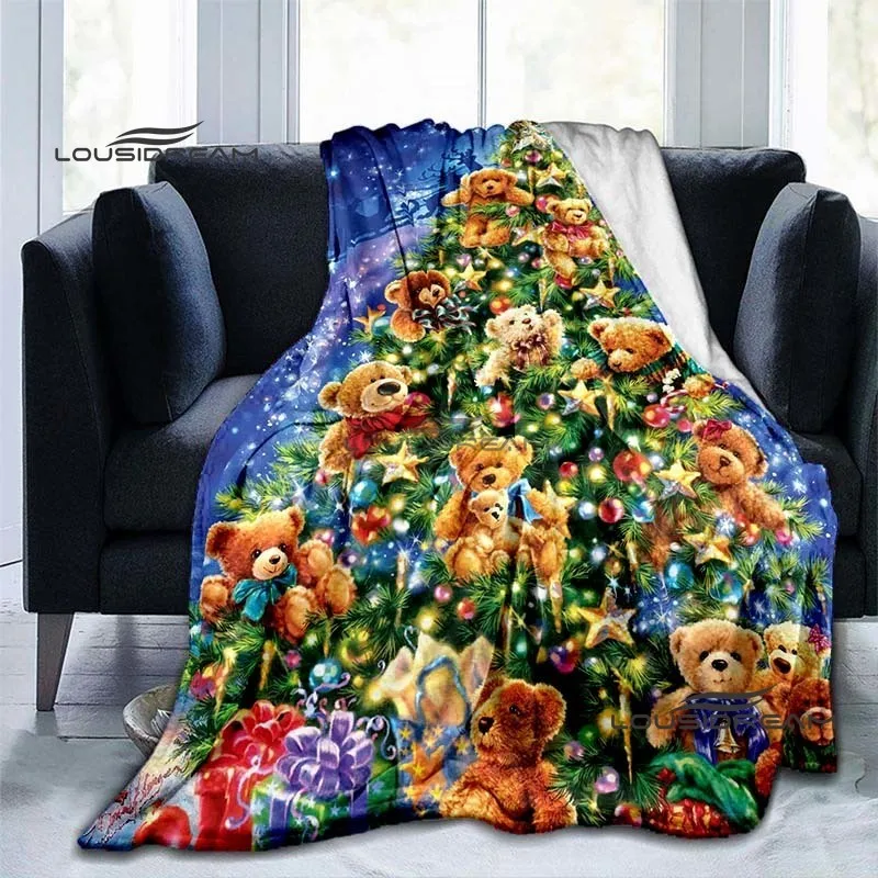 

Christmas Santa Claus Throws Blanket Winter Gift Sofa Blanket for Adults and Children Bedroom Living Room Decor Blanket Dropship