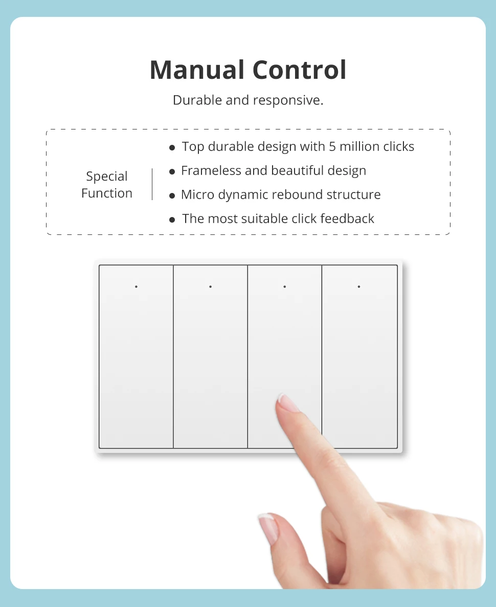 Zemismart Zigbee Push-Wandlichtschalter, kompatibel mit Tuya, Alexa, Google Home und SmartThings über Hub, 1, 2, 3, 4-fach, Neutralleiter erforderlich – Detail 7