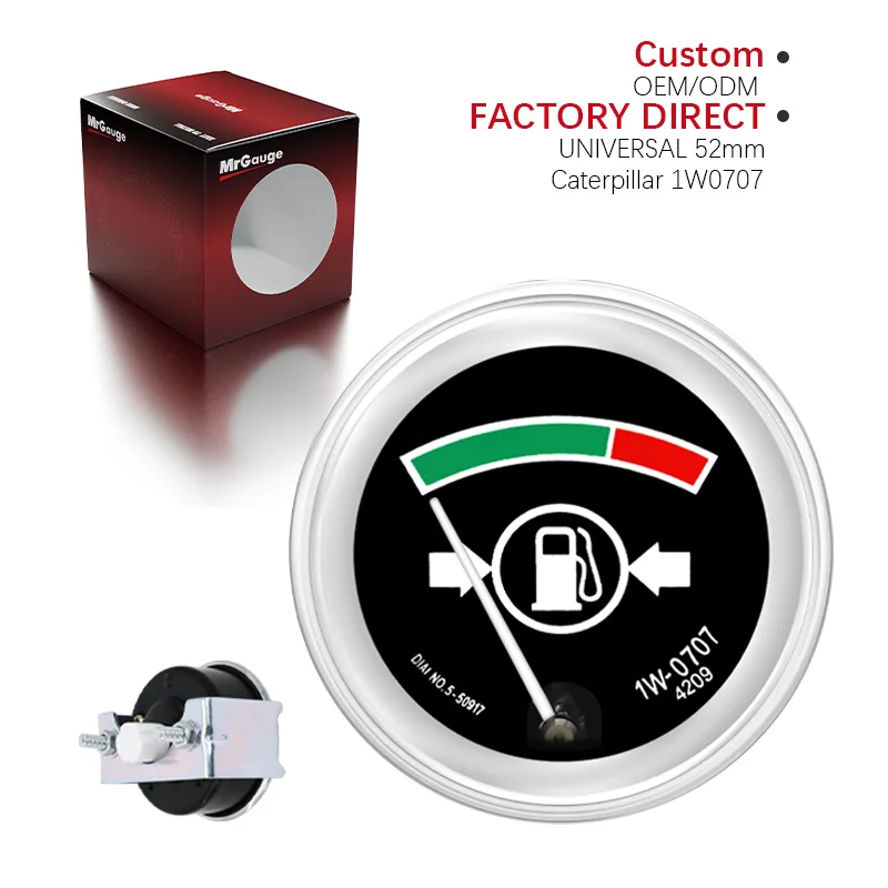 Wenle أداء عالي 52 مللي متر جزء هندسي كروم 1W0707 مقياس ضغط الزيت الميكانيكي لشركة كاتربيلر #1