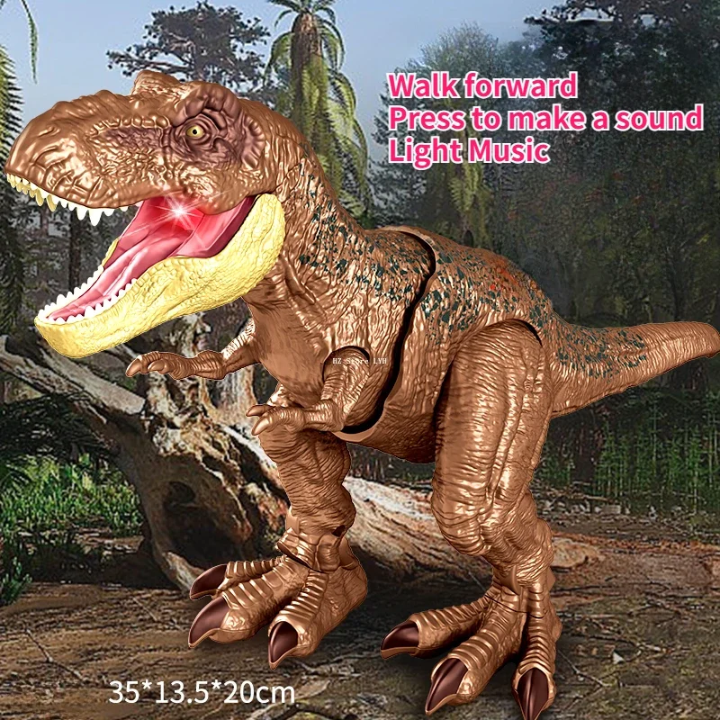 Simulated Electric Velociraptor, Tyrannosaurus Rex Meandering Dinosaur Toy Boy Large Jurassic Animal Model Sounding Dinosaurs