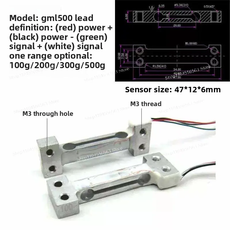 High precision 0.001g aluminium weighing jewelry balance scale load cell sensor transducer capacity