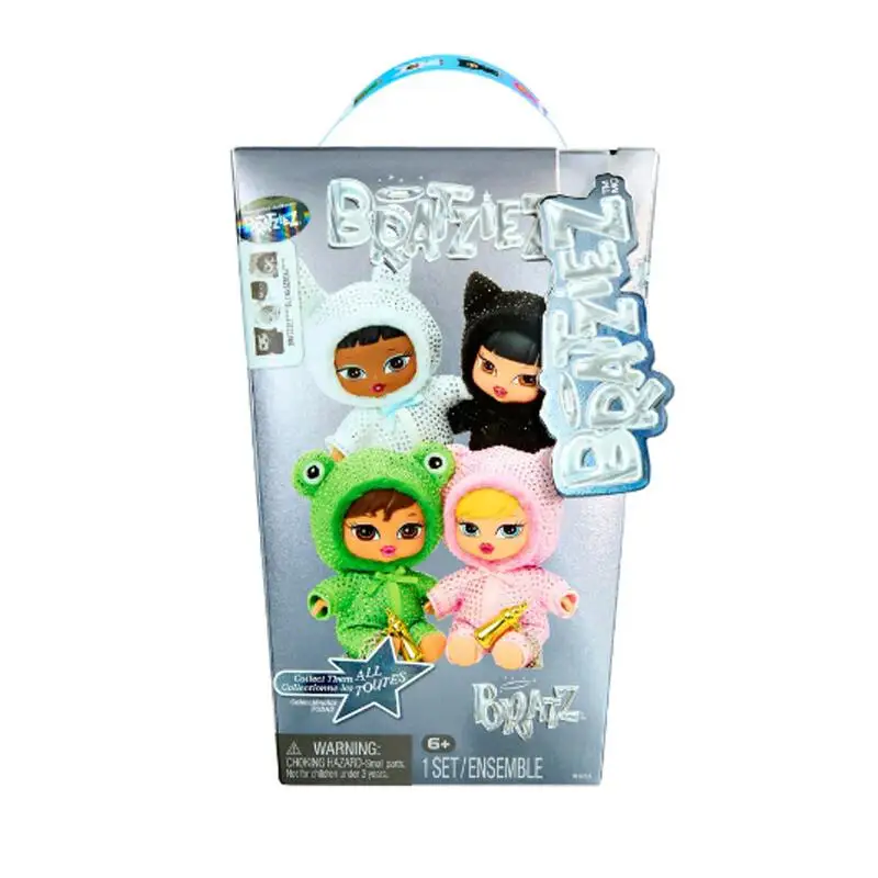 Original MGA Bratz Bratziez Bling Seriez Glitter Keychain Blind Box Diamond Decor Animal Shaped Trendy Bag Pendant Ornament Gift view 5
