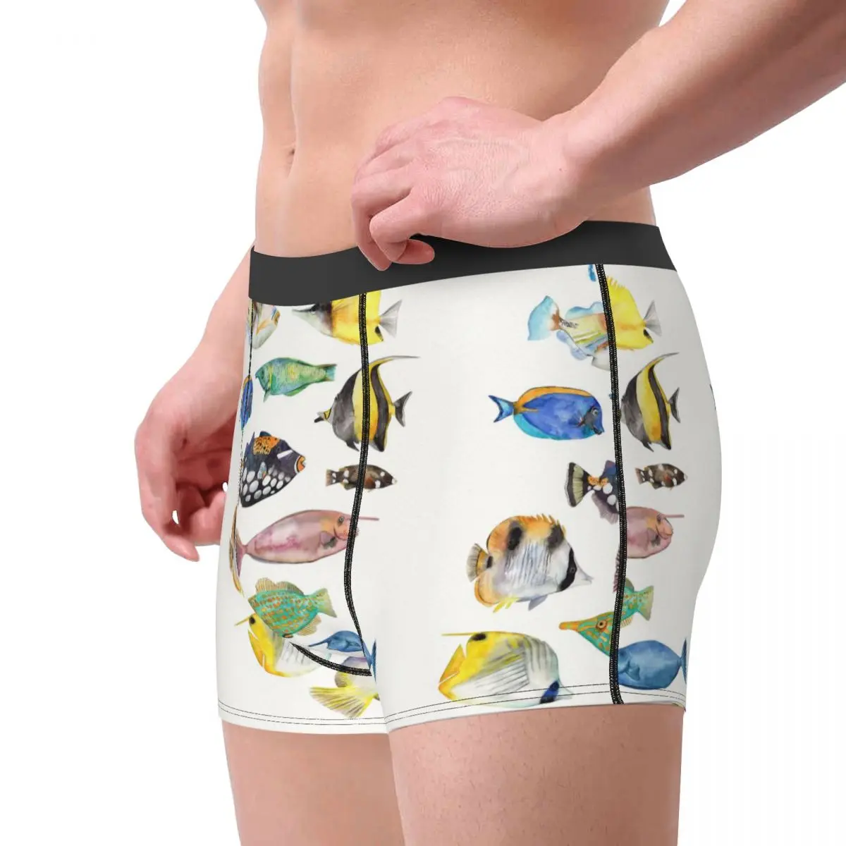 Verschillende Kleurrijke Tropische Vissen Boxershorts Voor Heren, Zeer Ademende Onderbroeken, Hoge Kwaliteit Shorts Met 3D-print Cadeau-Idee