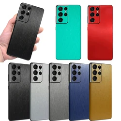 Wire Drawing Skin Wrap Phone Back Sticker for SAMSUNG Galaxy S23 Ultra S22+ S21 FE S20 Note 20 Ultra Note 10 Lite A52 5G A53 A73