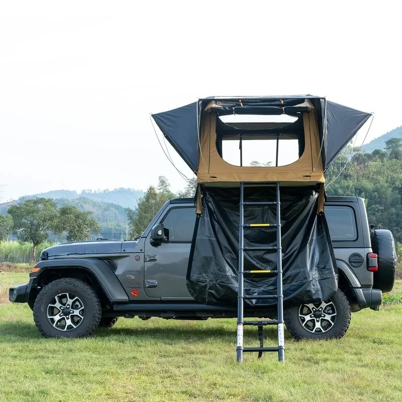 Camping WaterproofHigh-Quality Foldle Soft Car Rooftop Tent, Sui 4WD Off-Road Vehicles And Outdoor Side Campin