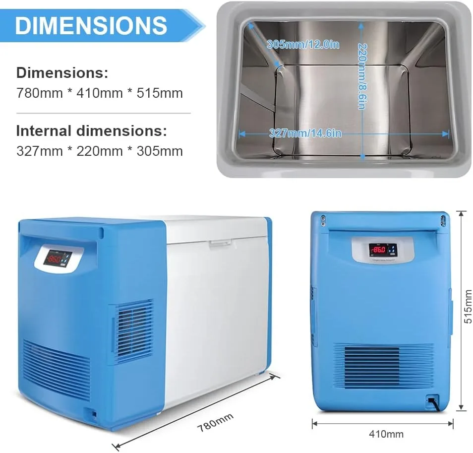 USA In Stock -86℃ Portable Ultra Low Temperature Freezer Lab Mini Fridge Refrigerator