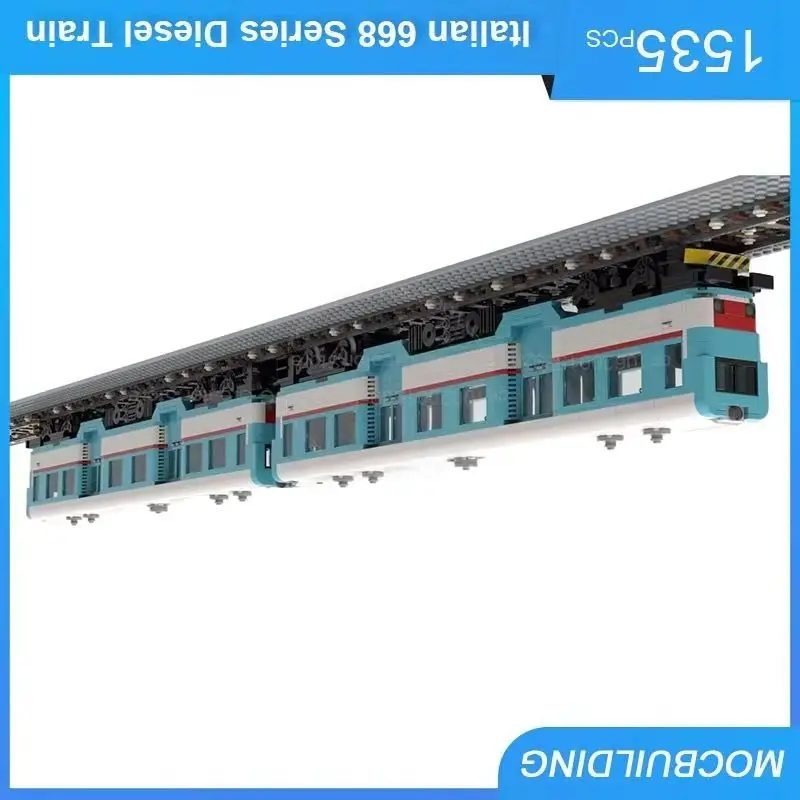 

Diesel Train Transportation Model Italian 668 Series MOC Building Blocks DIY Assemble Bricks Creative Display Toys Gifts 1535PCS