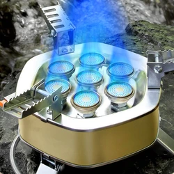 New Strong Firepower Tourist Burner Camping Stove Portable Windproof Outdoor Gas Stove Hiking Picnic Barbecue Cooking Cookware