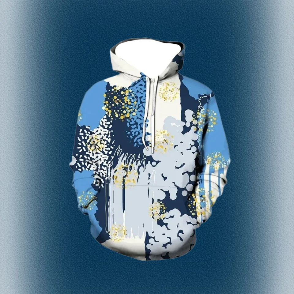 

2025 New Abstract Art Graffiti Men's Hoodie 3D Harajuku Fashion Print Autumn/Winter Casual Street Wear Comfortable Hoodie