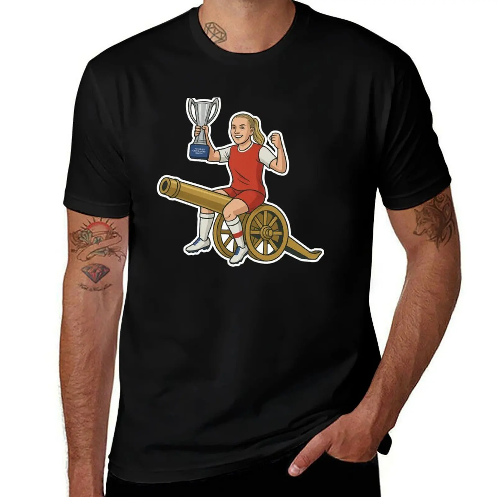 

Alessia Russo Arsenal Cannon Ride – Trophy Glory Sticker T-Shirt sports fans mens shirts graphic tee