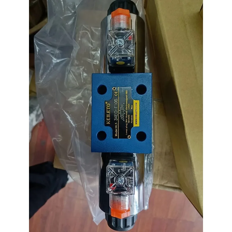 Hydraulic 34EO-F10B Three position Four way Electromagnetic Directional Valve 24EO-F6B 34BY-H10B34EM