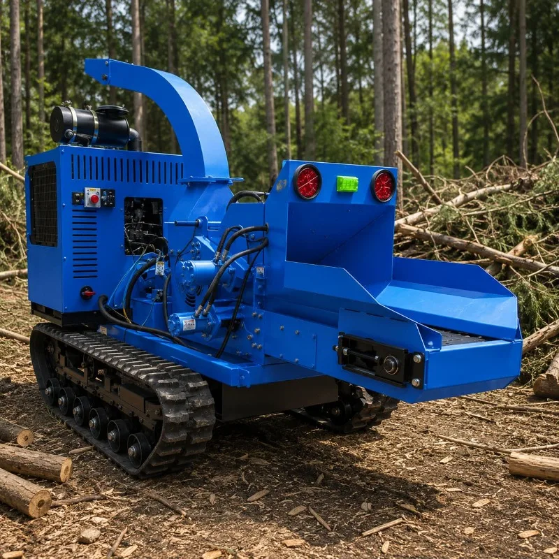 Wood Chipper Machine Customized Crawler Tracked Type Diesel Power for Forest Cleaning Tree Service