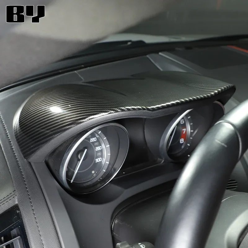 ل جاكوار F-TYPE 2013-2024 ABS ألياف الكربون/ماتي الأسود لوحة سيارة غطاء الزخرفية ملصق اكسسوارات السيارات الداخلية