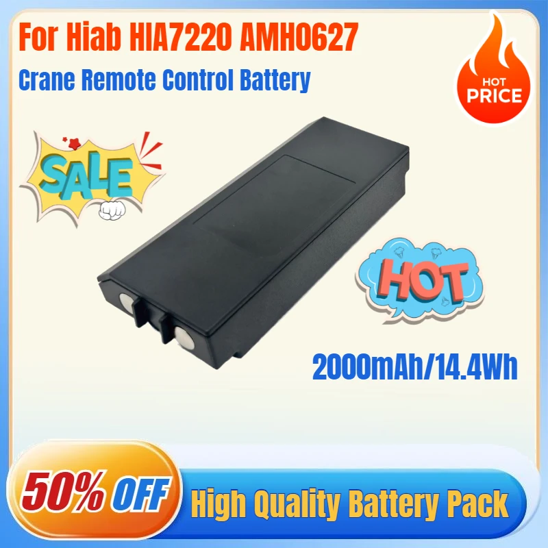 High Quality Crane Remote Control Battery HIA7220 for Hiab AMH0627 XS Drive H3786692 AX-HI6692 H3796692 Bateria 7.2V