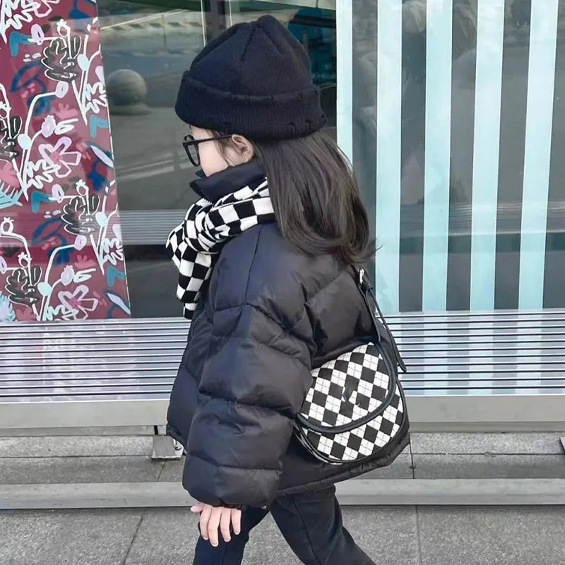 Girls Coat Boy Children\'S Standing Collar Down Jacket Autumn Winter Children\'S Clothing White Duck Down Fashionable Cardigan