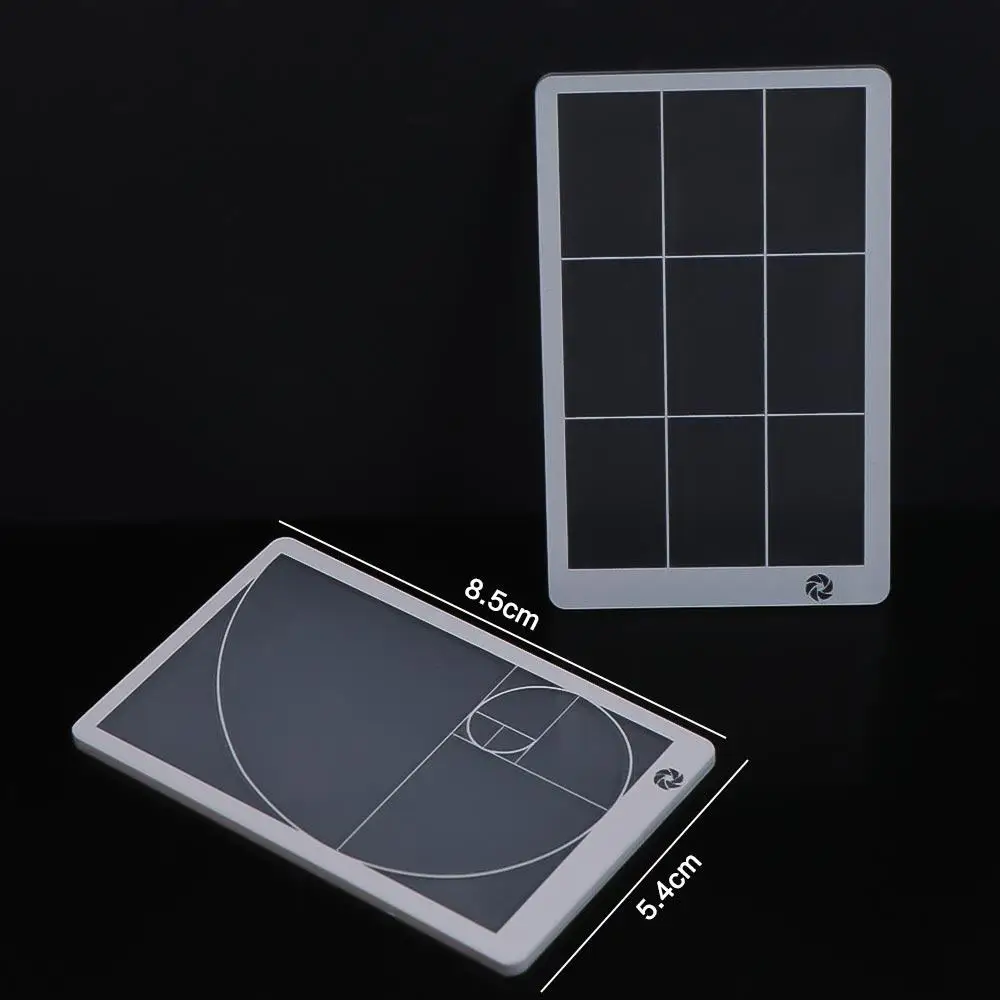 Bambini Adulti Mirino trasparente Righello Composizione triangolare Rapporto dorato Righello Disegno trasparente Visualizzatore Fibonacci Fotografia