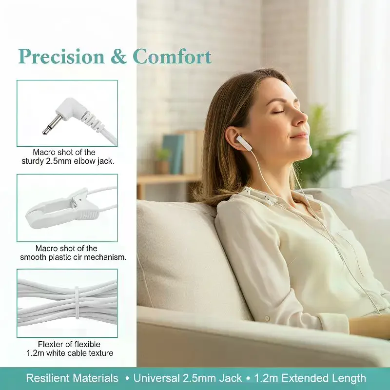 1Pcs Ear Clip Electrode Lead Wire For TENS Pulse Therapy Massager Device