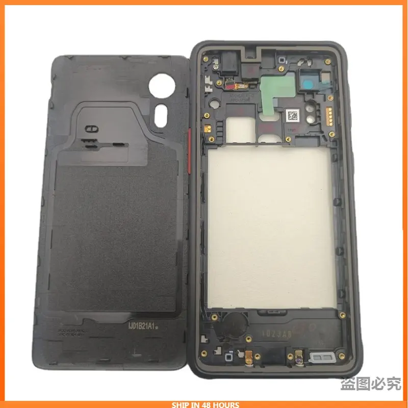 Housing For Samsung Galaxy Xcover 5 G525 G525F Middle Frame Plate+Battery Cover Back Case Repair Parts Cover