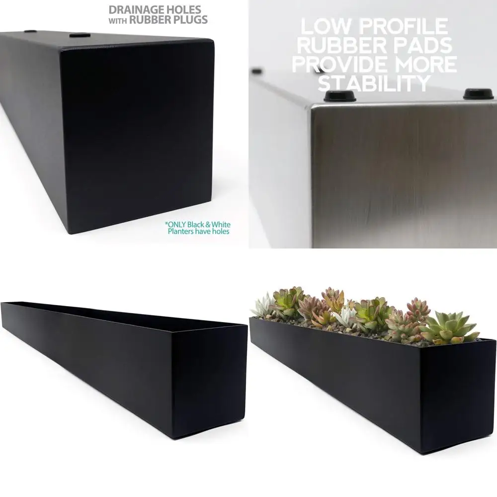 

32-inch Steel Indoor Contemporary Planter for Succulents and Small Plants