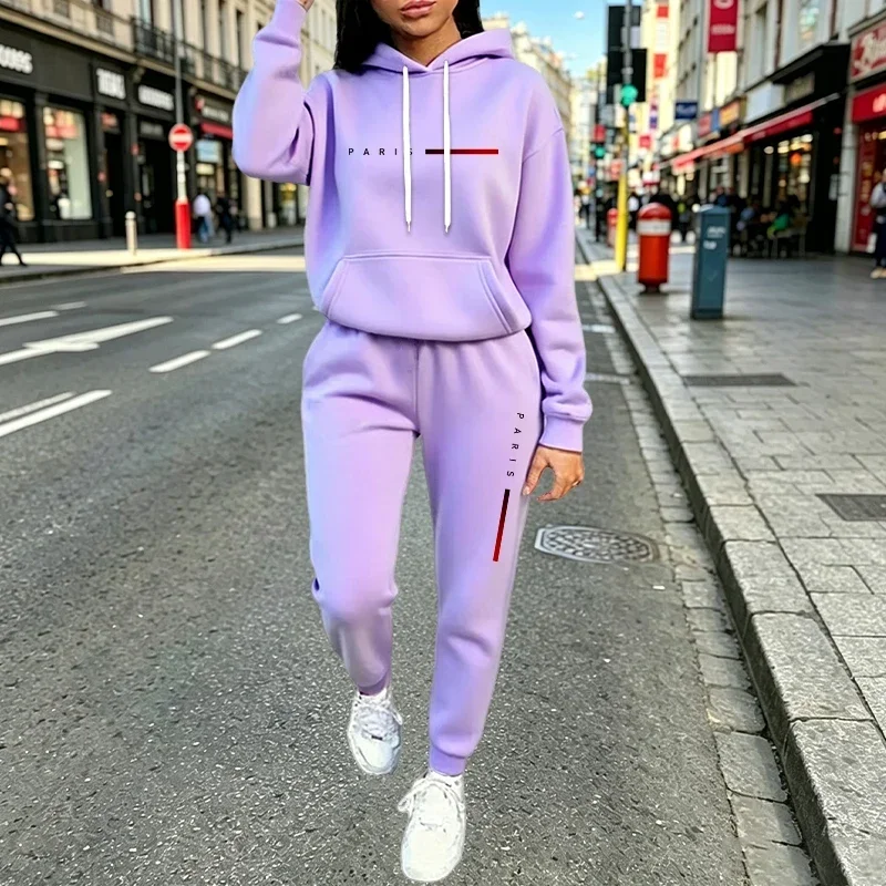 Women's Sets Hoodies Pants 2pcs Autumn Winter High quality Sports Outfits Aesthetic Home Outdoor Jogging Suit Women Clothes New