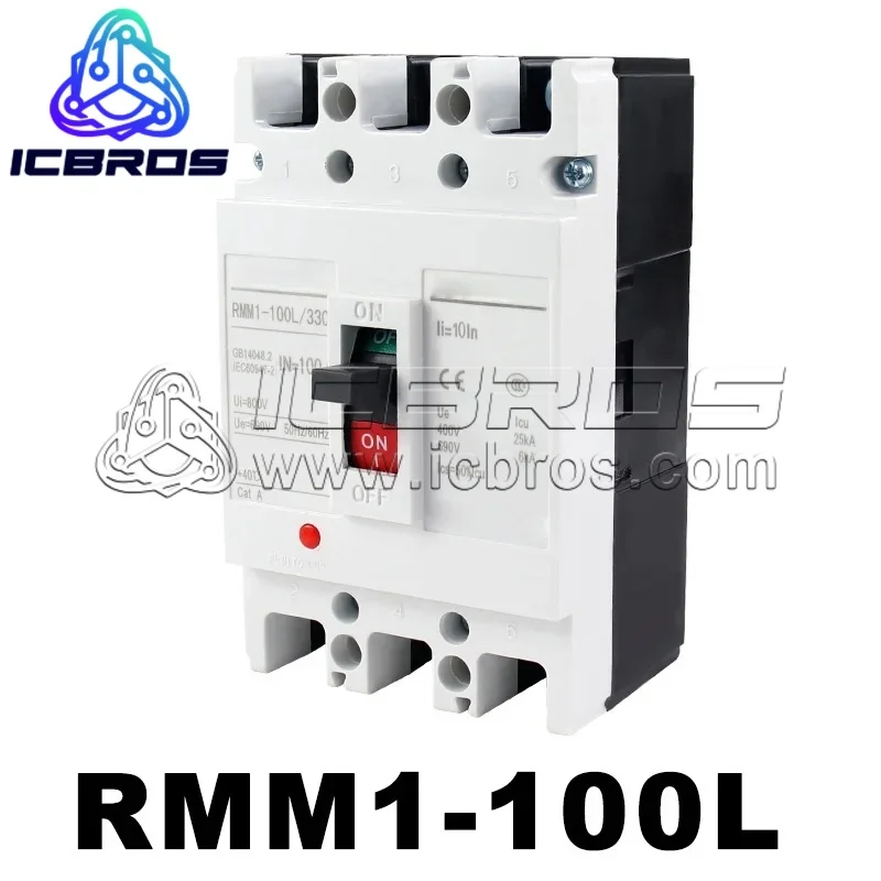 

RMM1 RMM1-100L RMM1-3300 Molded Case Circuit Breaker 16A 20A 32A 40A 63A 80A 100A Air Switch