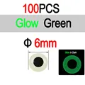 6mm 100pcs Green