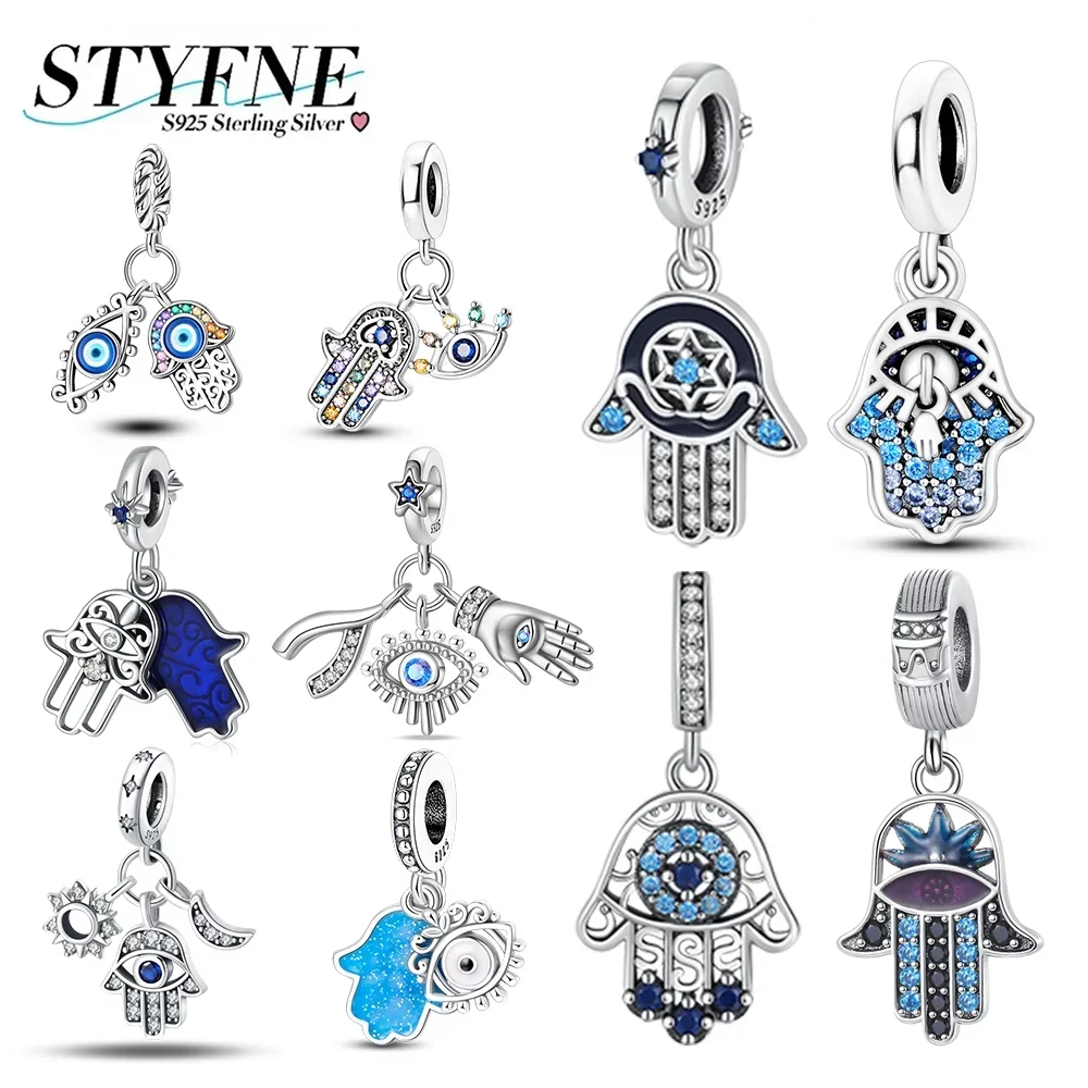 

Exquisite Charms 925 Sterling Silver Color Devil Eye Guard Pendant Beads Fit Original Necklace Bracelets Charms Jewelry Gifts