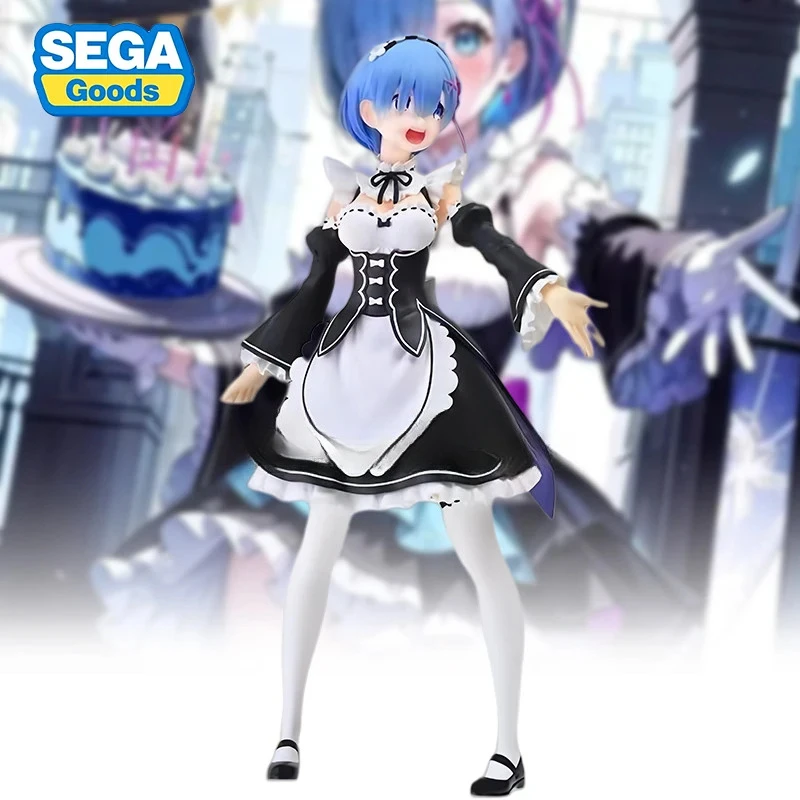 

SEGA Original 21cm Re: Zero Starting Life in Another World Rem Anime Action Figures Model Collectible Statue Toys Gift Ornaments