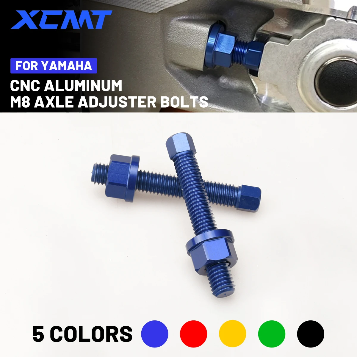 

M8 CNC Chain Regulator Screws and Nut For YAMAHA YZ 65 85 125 X 250 F X FX 400F 426F 450 F FX WR 250F R 400F 426F 450F TENERE700