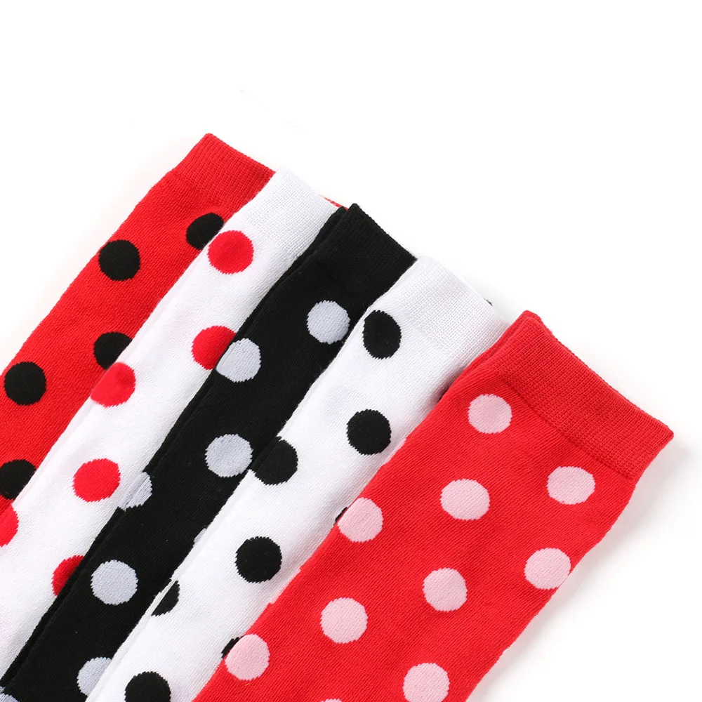 Sock Leisure Ankle Crew Fuzzy Decorative Props Performance Party Ladybug Red Black Polka Dot Stockings B2W129