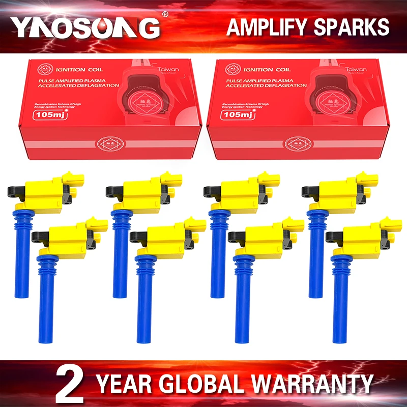 

8X IGNITION COIL FOR DODGE 1500 2500 3500 DODGE MAGNUM DURANGO CHRYSLER 300 JEEP GRAND CHEROKEE 2005 5.7 V8 UF378 UF505