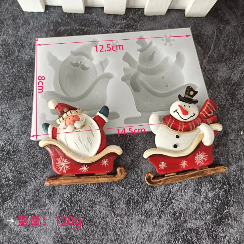 Christmas Santa Socks Snowman Silicone Candy Craft Moulds Resin Tools Cupcake Baking Moulds Fondant Cake Decorating Tools