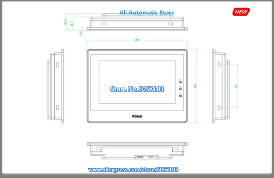 Imagem -02 - Smart Touch Panel Hmi Display Polegadas Mk070e33dt Mk070e 33dt Novo