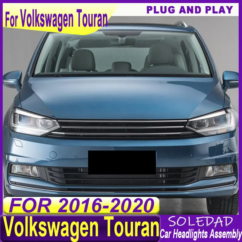 Car Headlights for VW Touran 2016-2020 LED Headlight Touran Head Lamp DRL Signal Projector Lens Automotive Accessories